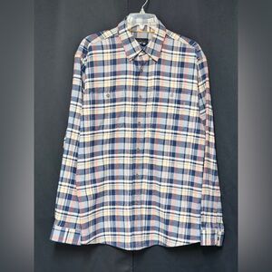 Like New! Orvis men’s Plaid Button Down with Zipper Chest Pocket Size: Medium